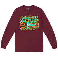Burgundy Somewhere Between Whiskey and Jesus Long Sleeve Tee - Jasminsmagicworld