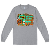 Heather Grey Somewhere Between Whiskey and Jesus Long Sleeve Tee - Jasminsmagicworld