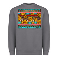 Storm western sunflowers turquoise Heavyweight Sweatshirt - Artiststas