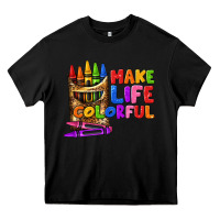 Black make life colorful Heavy Core Tee - texasbilliewilder