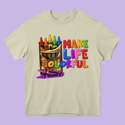 Make Life Colorful Heavy Core Tee Designed By Texasbilliewilder