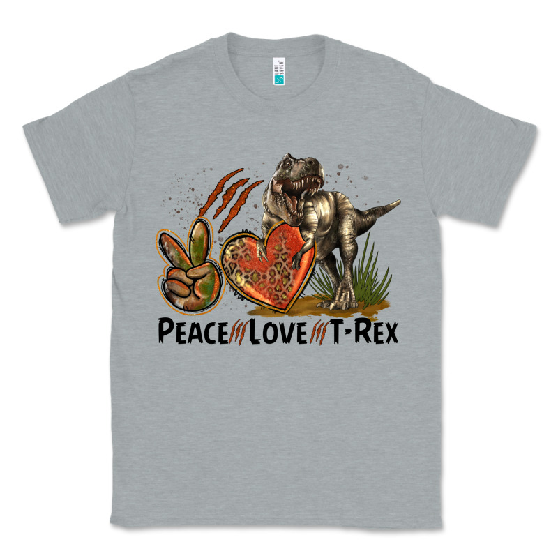 Western Peace Love T-rex Classic Tee by LillyAllenDesigns | Teevron