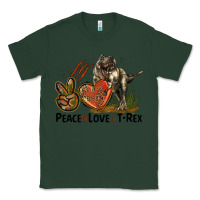 Sports Green Western Peace Love T-Rex Classic Tee - LillyAllenDesigns