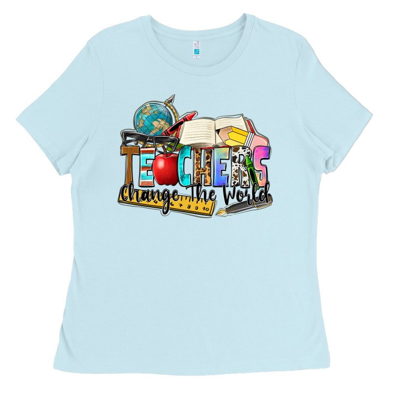 Teachers Change The World Ladies Tee by Zillion Design Studio | Teevron