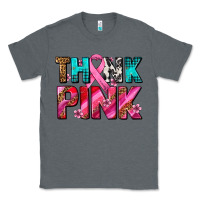 Charcoal Heather think pink cancer ribbon Classic Tee - AdoDesignShop