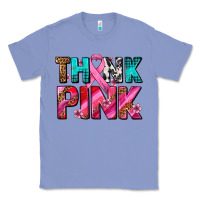 Colony Blue think pink cancer ribbon Classic Tee - AdoDesignShop