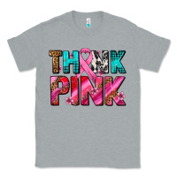 Heather Grey think pink cancer ribbon Classic Tee - AdoDesignShop