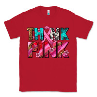 Red think pink cancer ribbon Classic Tee - AdoDesignShop