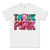 White think pink cancer ribbon Classic Tee - AdoDesignShop