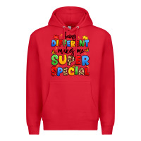 Red being different makes me super special Premium Hoodie - JahusDesignShop