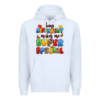 White being different makes me super special Premium Hoodie - JahusDesignShop