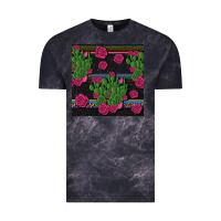 Cloud Black mexican rose and cactus seamless pattern Vintage Tee - BundleAndBundleShop