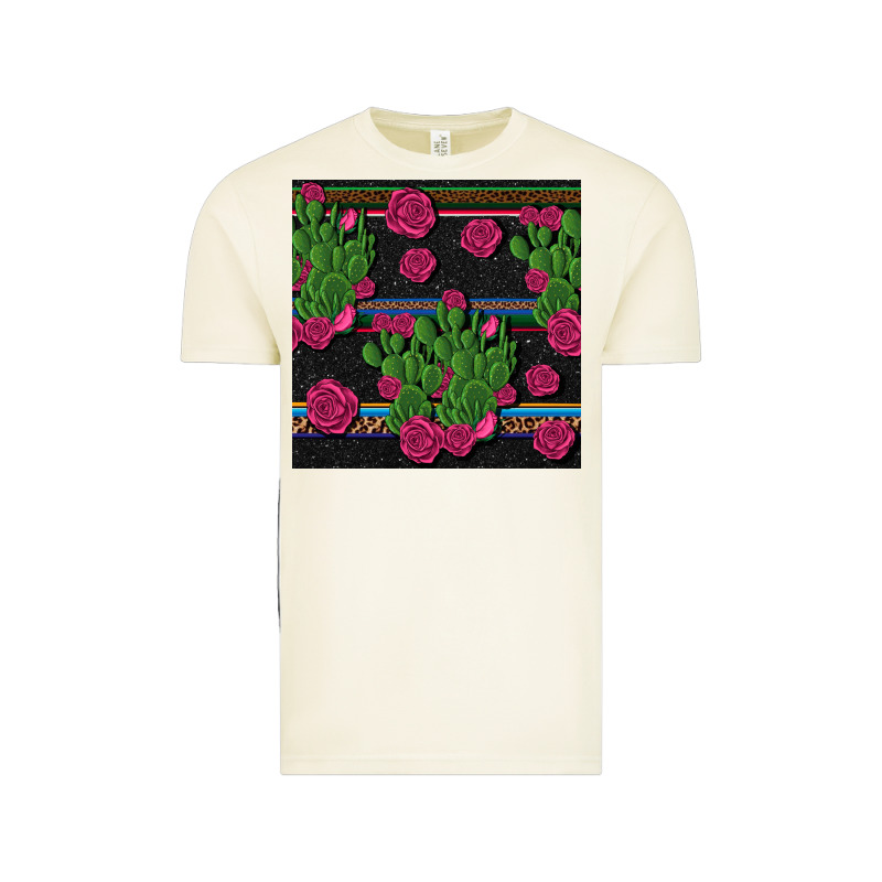 Mexican Rose And Cactus Seamless Pattern Vintage Tee by BundleAndBundleShop | Teevron