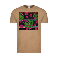 Vintage Coffee mexican rose and cactus seamless pattern Vintage Tee - BundleAndBundleShop