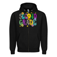 Black second grade Zipper Hoodie - NancyCooperArtShop