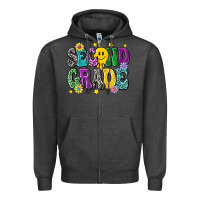 Charcoal Heather second grade Zipper Hoodie - NancyCooperArtShop