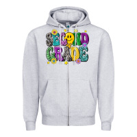 Heather Grey second grade Zipper Hoodie - NancyCooperArtShop
