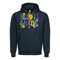 Navy second grade Zipper Hoodie - NancyCooperArtShop