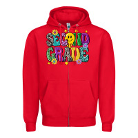 Red second grade Zipper Hoodie - NancyCooperArtShop