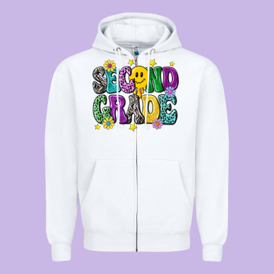 Second Grade Zipper Hoodie Designed By Nancycooperartshop