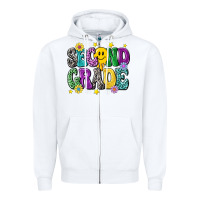 White second grade Zipper Hoodie - NancyCooperArtShop