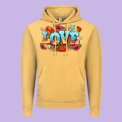 Love Summer Vintage Hoodie Designed By Adodesignshop