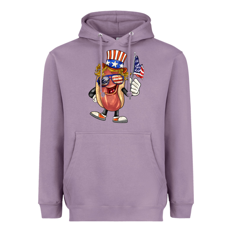 4th Of July Hot Dog Heavyweight Hoodie by BarkalooDesign | Teevron
