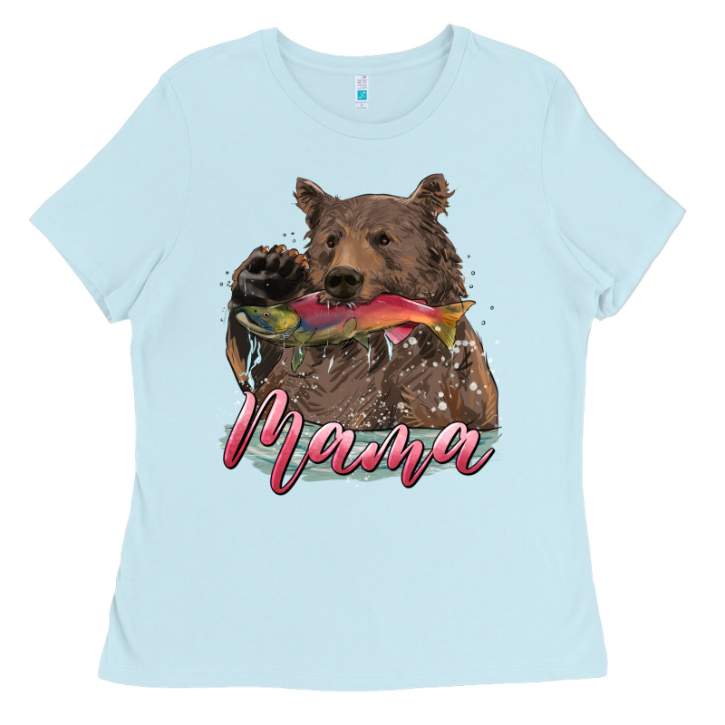 Mother's Day Mama Bear Hunting Fish Ladies Tee by RanaPortraitStore | Teevron