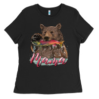 Black Mother's Day Mama Bear Hunting Fish Ladies Tee - RanaPortraitStore