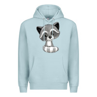 Blue Mist raccoon Premium Hoodie - texasbilliewilder