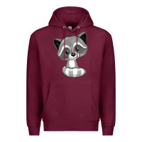 Burgundy raccoon Premium Hoodie - texasbilliewilder