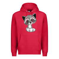 Cardinal raccoon Premium Hoodie - texasbilliewilder
