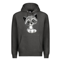 Charcoal Heather raccoon Premium Hoodie - texasbilliewilder