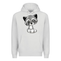 Dove Grey raccoon Premium Hoodie - texasbilliewilder