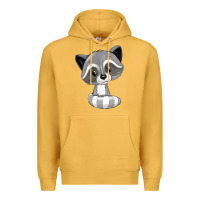 Mustard raccoon Premium Hoodie - texasbilliewilder