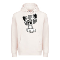 Pale Pink raccoon Premium Hoodie - texasbilliewilder