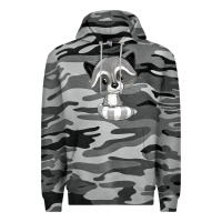 Slate Camo raccoon Premium Hoodie - texasbilliewilder