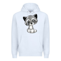 White raccoon Premium Hoodie - texasbilliewilder