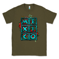 Army Green mexico with roses Classic Tee - Jasminsmagicworld