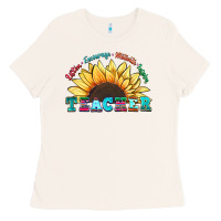 Bone teacher sunflower listen encourage motivate inspir Ladies Tee - Zillion Design Studio