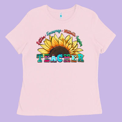 Teacher Sunflower Listen Encourage Motivate Inspir Ladies Tee Designed By Zillion Design Studio