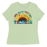 Matcha teacher sunflower listen encourage motivate inspir Ladies Tee - Zillion Design Studio