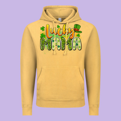 Lucky Mama Vintage Hoodie Designed By Artiststas