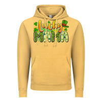 Vintage Mustard lucky mama Vintage Hoodie - Artiststas
