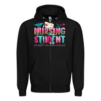 Black nursing student no sleep no money no life Zipper Hoodie - MaliasSmallBusiness