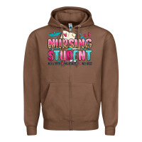 Chestnut nursing student no sleep no money no life Zipper Hoodie - MaliasSmallBusiness