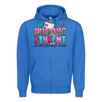 True Royal nursing student no sleep no money no life Zipper Hoodie - MaliasSmallBusiness