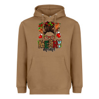 Toasted Coconut Christmas merry mama messy bun Heavyweight Hoodie - Jasminsmagicworld