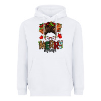 White Christmas merry mama messy bun Heavyweight Hoodie - Jasminsmagicworld