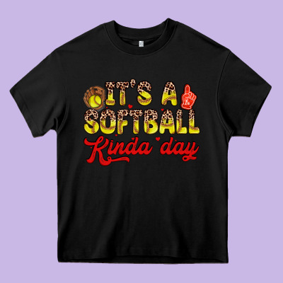 It S A Softball Kinda Day Heavy Core Tee Designed By Zillion Design Studio